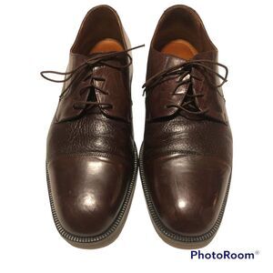 BOSTONIAN Florentine Marco Size 11.5M Leather Toe Caps Oxfords Burgundy